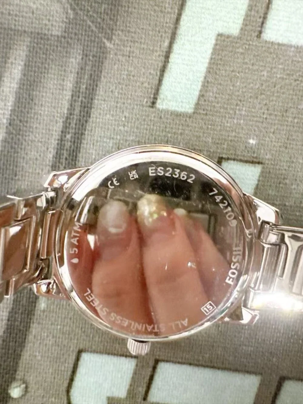 Fossil ES2362 Jesse Women's Silver Crystal Bezel Stainless Steel Watch